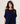 Cashmere poncho - Navy Blue