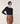 Round-neck merino wool sweater - Black