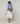 Tricolor merino wool vest - Horizon Blue