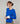 Round-neck merino wool sweater - Sapphire Blue