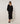 Pull col V oversize en laine - Noir