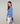 Tricolor round neck sweater in merino wool - Horizon Blue