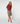 Merino wool crew-neck sweater with 3/4 sleeves - Rouge Foncé