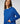 Round-neck merino wool sweater - Azure Blue