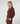 Round-neck knit sweater - Marron