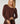 Round-neck knit sweater - Marron