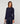 Long-sleeve peplum sweater - Marine